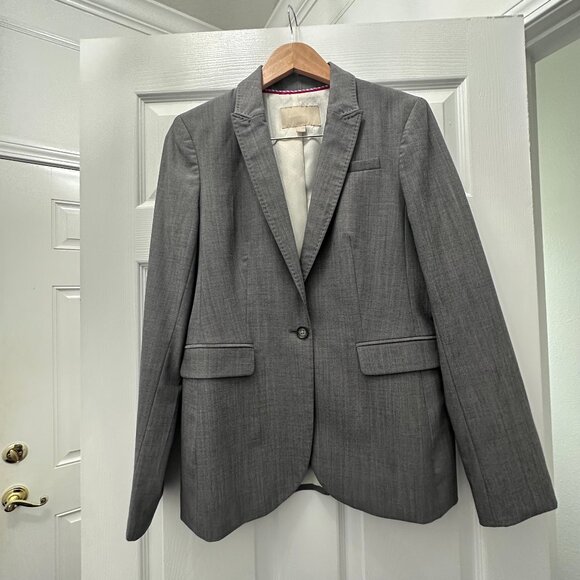 Banana Republic Gray Blazer Suit Jacket Size 12 - Picture 1 of 14
